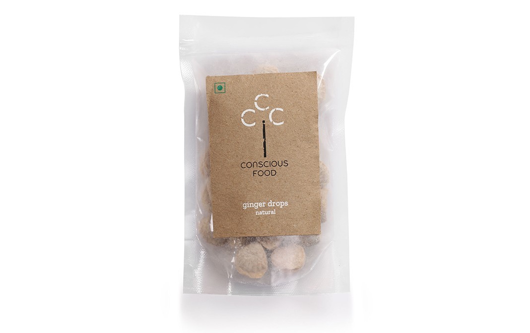Conscious Food Ginger Drops Natural   Pack  100 grams
